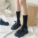 Nuevos Medias sexis a rayas blancas y negras, calcetines largos para mujer, terciopelo por encima de la rodilla, Medias altas hasta el muslo, disfraces de Cosplay de Lolita de Anime para chicas