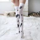 Nuevos Medias sexis a rayas blancas y negras, calcetines largos para mujer, terciopelo por encima de la rodilla, Medias altas hasta el muslo, disfraces de Cosplay de Lolita de Anime para chicas