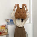 Bolsos de lona para mujer 2022, bolso grande de pana de tela de algodón para mujer, bolso de mano con estampado de dibujos animados para mujer, bolso de tela a la moda para compradores