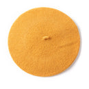 Boinas de lana para mujer, estilo de artista francés, gorro de invierno cálido, boina Retro lisa, Color sólido, gorras elegantes de otoño a juego para mujer