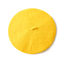 Boinas de lana para mujer, estilo de artista francés, gorro de invierno cálido, boina Retro lisa, Color sólido, gorras elegantes de otoño a juego para mujer