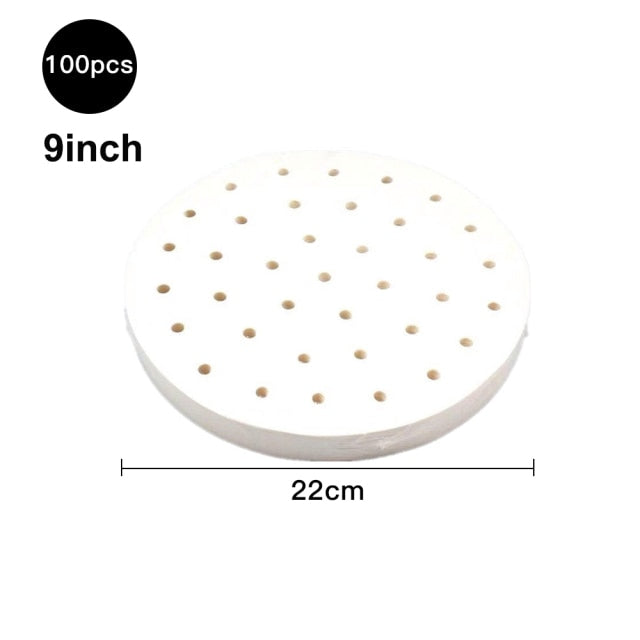 25-100pc 16cm Air Fryer Paper Parchment Disposable Wood Pulp Steamer Baking Paper For Air Fryer Cheesecake Air Fryer Accessories