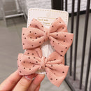 ¡Novedad de 2022! Accesorios para el cabello con lazo para niñas pequeñas, Clips rojos de red para niñas de verano, horquillas para bebés, pinzas para el cabello para niños, regalos