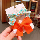 ¡Novedad de 2022! Accesorios para el cabello con lazo para niñas pequeñas, Clips rojos de red para niñas de verano, horquillas para bebés, pinzas para el cabello para niños, regalos