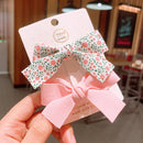 ¡Novedad de 2022! Accesorios para el cabello con lazo para niñas pequeñas, Clips rojos de red para niñas de verano, horquillas para bebés, pinzas para el cabello para niños, regalos