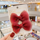 ¡Novedad de 2022! Accesorios para el cabello con lazo para niñas pequeñas, Clips rojos de red para niñas de verano, horquillas para bebés, pinzas para el cabello para niños, regalos