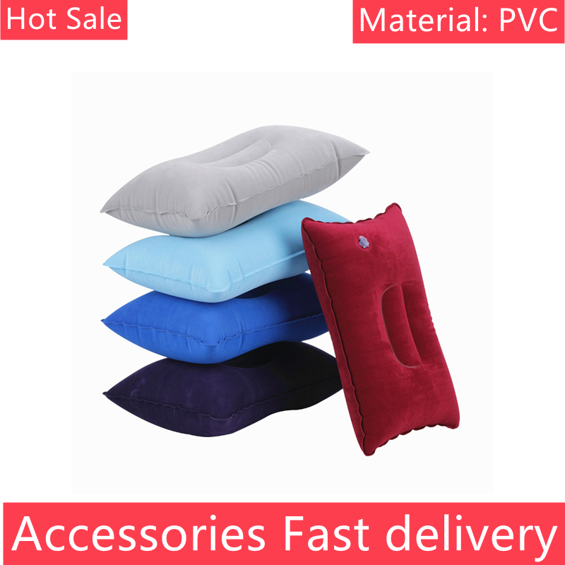 Portable Ultralight Inflatable PVC Nylon Air Pillows Camping Sleep Cushion Travel Hiking Beach Car Plane Head Rest Camp Gears