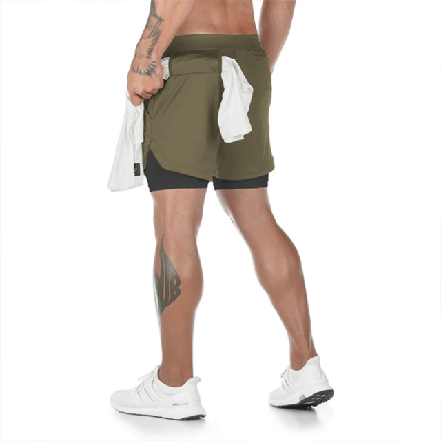 2022 pantalones cortos de camuflaje para correr para hombre 2 en 1 de dos pisos de secado rápido pantalones cortos deportivos para gimnasio Fitness Jogging pantalones cortos de entrenamiento para hombre pantalones cortos deportivos