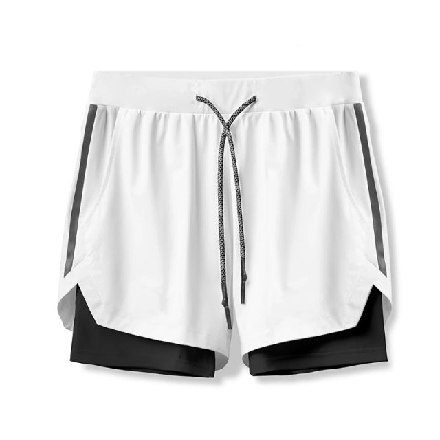 2022 pantalones cortos de camuflaje para correr para hombre 2 en 1 de dos pisos de secado rápido pantalones cortos deportivos para gimnasio Fitness Jogging pantalones cortos de entrenamiento para hombre pantalones cortos deportivos