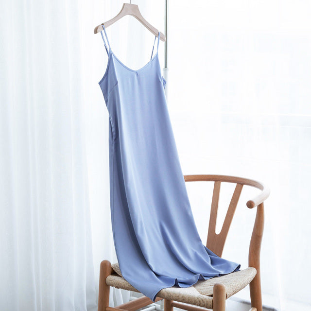 2022 Kleid-Mode-Bügel-Satin-Maxi-lange Partei-Kleid-Midi-Robe der eleganten Frauen des Sommers plus Größe Vestido-freies Verschiffen