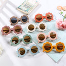 Nuevas gafas de sol redondas de Sun Flower para niños UV400 para niños y niñas, gafas de sol encantadoras para bebés, gafas de sol para niños