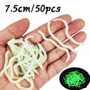 20PCS-100pcs Lifelike Red Worm Soft Lure Earthworm Summer Fishing Silicone Artificial Bait Fishy Shrimp Additive Bass Carp