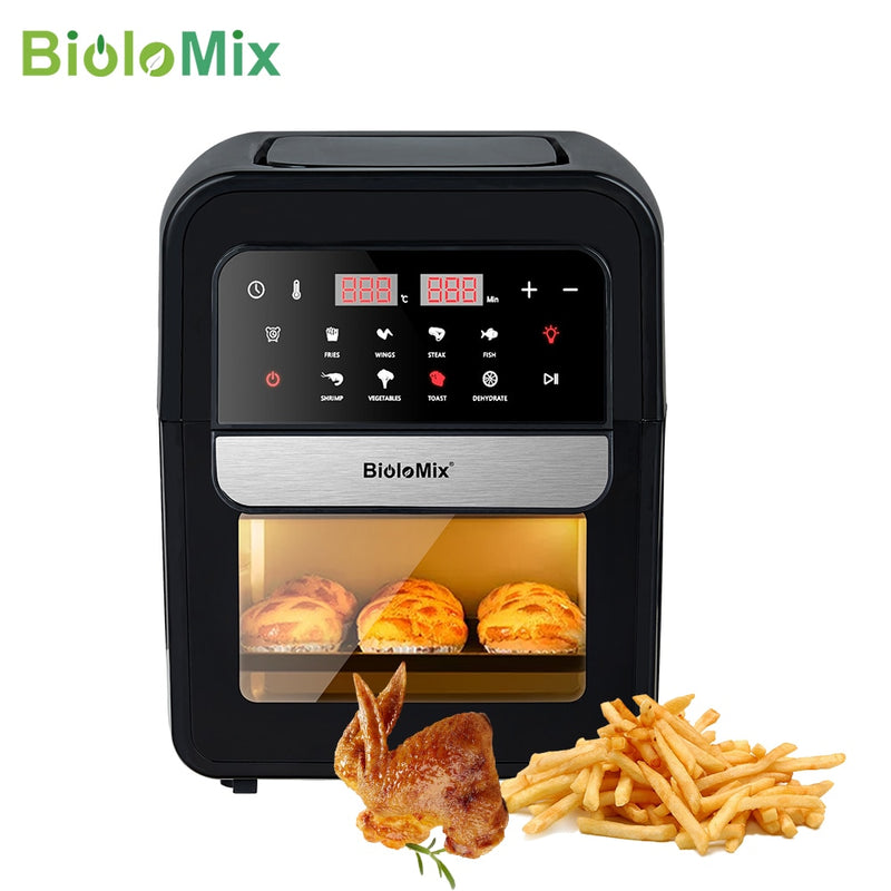 BioloMix Multifunctional 7L Air Fryer without oil electric oven, Dehydrator, Convection Oven, Touch Screen Presets Fry, Roast