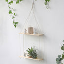 Macrame Wall Shelf Boho Home Decor Shelves On Wall Candle Holder Floating Shelf for Bedroom Wood Decoration Kids Shelving