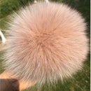 100% natural fox fur pompom raccoon fur pom  pom for hat beanies DIY Fur Pompon For Caps Bags Scarf Accessories