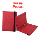 Elastic Band Leather Passport Cover RFID Blocking For Cards Travel Passport Holder Wallet Document Organizer Case Men Women