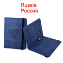 Elastic Band Leather Passport Cover RFID Blocking For Cards Travel Passport Holder Wallet Document Organizer Case Men Women