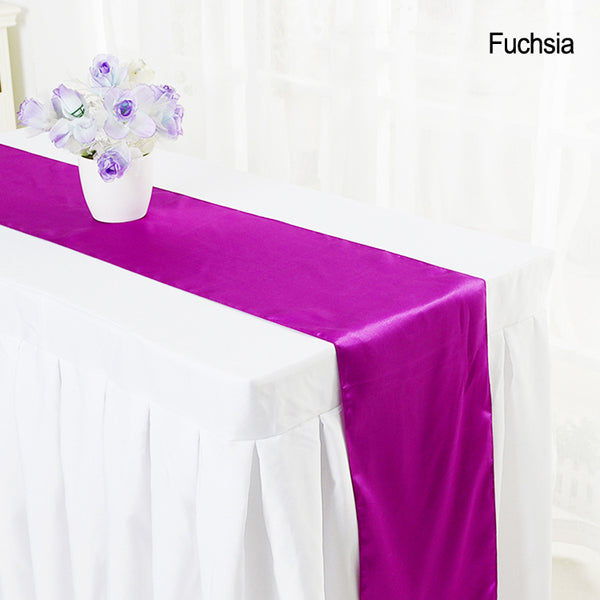1pc Multi Color Satin Table Runner For Home Hotel Banquet Wedding Party Supplies Table Cloth Decoration chemin de table 30*275cm
