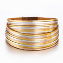 Amorcome Boho Mint Leather Bracelets for Women 2022 Fashion Ladies Slim Strips Multilayer Wide Wrap Bracelet Female Jewelry Gift