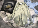 New Satin Silk Shirt Vintage Long Sleeve Blouse Elegant Women&