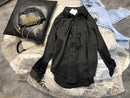 New Satin Silk Shirt Vintage Long Sleeve Blouse Elegant Women&