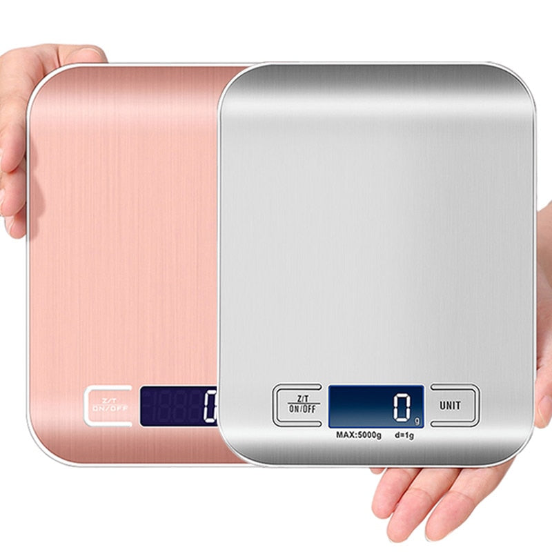 Digitale Küchenwaage 5kg 10kg/1g Edelstahl LCD Elektronische Lebensmittel Ernährung Postwaage Messwerkzeuge Gewicht Waage