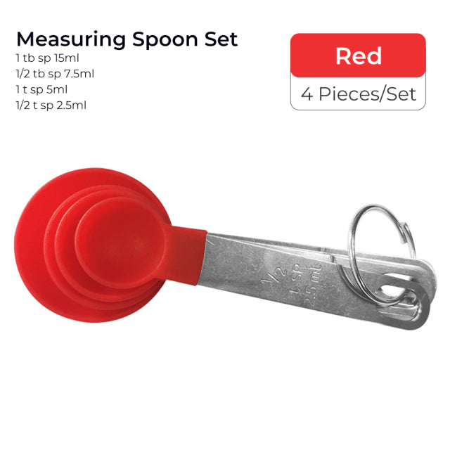 4 Uds cuchara medidora para hornear taza/cuchara multiusos PP accesorios para hornear acero inoxidable/mango de plástico utensilios de cocina