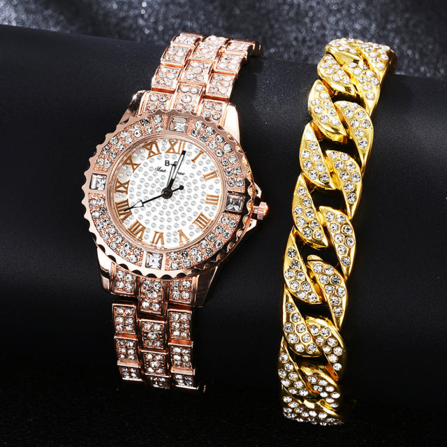 Relojes de diamantes para mujer, relojes de pulsera de oro para mujer, relojes de pulsera de marca de lujo con diamantes de imitación para mujer, relojes para mujer, reloj femenino