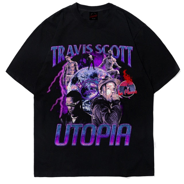 Travis Scott Eminem LiL Peep Tupac 2pac T Shirt Asap Rocky Kanye West JuiceWrld Jay-z Hip Hop T-shirt Biggie Smalls