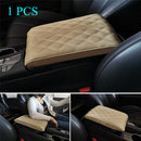 Alfombrilla para reposabrazos de coche de cuero PU bordada con ondas, cojín de protección para reposabrazos de consola central, caja de almacenamiento para reposabrazos