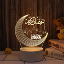 2022 LED 3D Eid Mubarak Decor Ornament Light Eid Kareem Ramadan Decor for Home Ramadan Mubarak Eid Al Adha Islamic Muslim Party