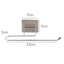 1 Uds. Colgador de tela montado en la pared con gancho sin perforaciones en forma de L para abrigos, sombreros, toallas, ropa, estante de cocina, soporte para rollo de baño