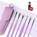 Limpiador de oídos, 6 uds., herramienta de eliminación de cera, palillos para los oídos, removedor de cera para los oídos, cureta, limpiador de oídos, cuchara para el cuidado de la salud, palillos para los oídos