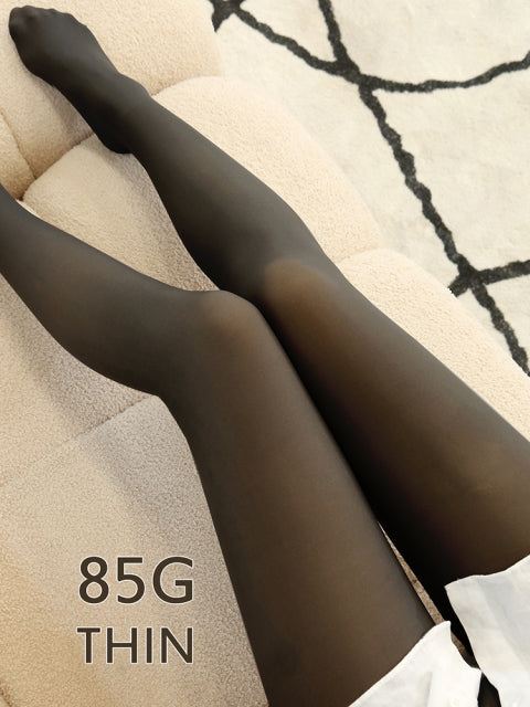 NORMOV Winter Fake Translucent Leggings Women High Waist Slim Sexy Tight Leggins Elasticity Plus Velvet Warm Leggings Female
