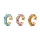 2022 New Fashion Pearl Ear Cuff Bohemia Stackable C Shaped CZ Rhinestone Small Earcuffs Clip Earrings for Women Wedding Jewelry