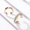 2022 New Fashion Pearl Ear Cuff Bohemia Stackable C Shaped CZ Rhinestone Small Earcuffs Clip Earrings for Women Wedding Jewelry