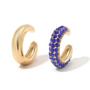 2022 New Fashion Pearl Ear Cuff Bohemia Stackable C Shaped CZ Rhinestone Small Earcuffs Clip Earrings for Women Wedding Jewelry