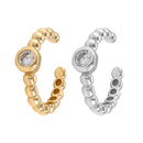 2022 New Fashion Pearl Ear Cuff Bohemia Stackable C Shaped CZ Rhinestone Small Earcuffs Clip Earrings for Women Wedding Jewelry