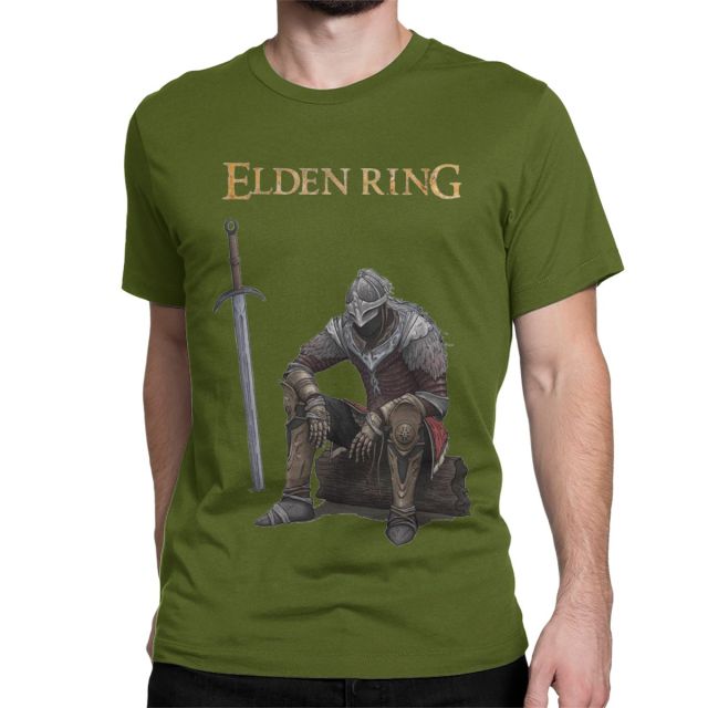 Men Women The Tarnished Elden Ring T Shirts Undead Knight Dark Souls Games 100% Cotton Tops Novelty Tee Shirt Gift Idea T-Shirts