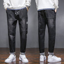 Pantalones vaqueros holgados de primavera y verano para hombre, moda Harlan, ropa informal de algodón, pantalones Harajuku, pantalones para correr, pantalones de cintura elástica, M-5XL para hombre