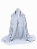 Hijab liso plisado, bufanda musulmana para mujer, diadema arrugada de algodón, velo, bufandas, moda 2021, pañuelo islámico, turbante para la cabeza