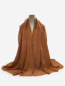 Hijab liso plisado, bufanda musulmana para mujer, diadema arrugada de algodón, velo, bufandas, moda 2021, pañuelo islámico, turbante para la cabeza