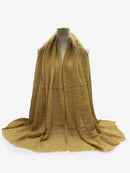 Hijab liso plisado, bufanda musulmana para mujer, diadema arrugada de algodón, velo, bufandas, moda 2021, pañuelo islámico, turbante para la cabeza