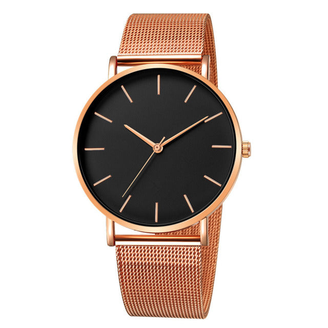 Reloj de mujer de oro rosa Montre Femme 2022, cinturón de malla para mujer, relojes de moda ultrafinos para mujer, relojes de pulsera de lujo, reloj de mujer