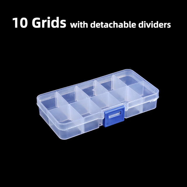 28 Grids Sealed Plastic Storage Box Protable Weekly Hygiene Removable Pill Case Nail Art Accessories Diamond Jewelry Organizer