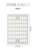 Multi-layer Kitchen Rack Floor Wall Hanging Storage Holders Home Hole Board Shelf Free Perforation Finishing Storage Organizer