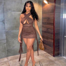 Akaily Autumn Sexy White Dresses For Women 2021 Bandage Ruched Orange Mini Dress Ladie Sleeveless Bodycon Dress Club Rave Outfit