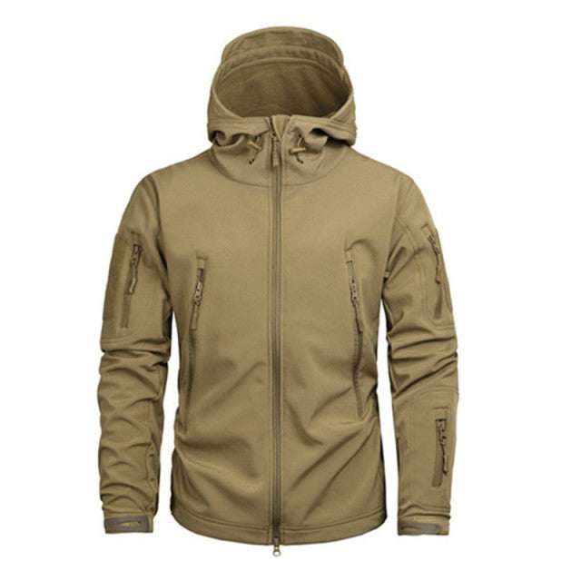 Chaqueta táctica militar Shark Soft Shell para hombre, cortavientos impermeable y cálido, ropa del Ejército de EE. UU., chaqueta de camuflaje de invierno de talla grande para hombre