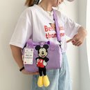2022 New Disney Shoulder Bags Cartoons Mickey Mouse Nylon Bag Women Messenger Bag Cute Anime Fashion Handbag Gifts for A Girls