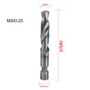 6Pcs Metric Tap Tapping Drill Bit Set Hex Shank Titanium Plated HSS Screw Bit Compound Machine Tap M3 M4 M5 M6 M8 M10 Hand Tools